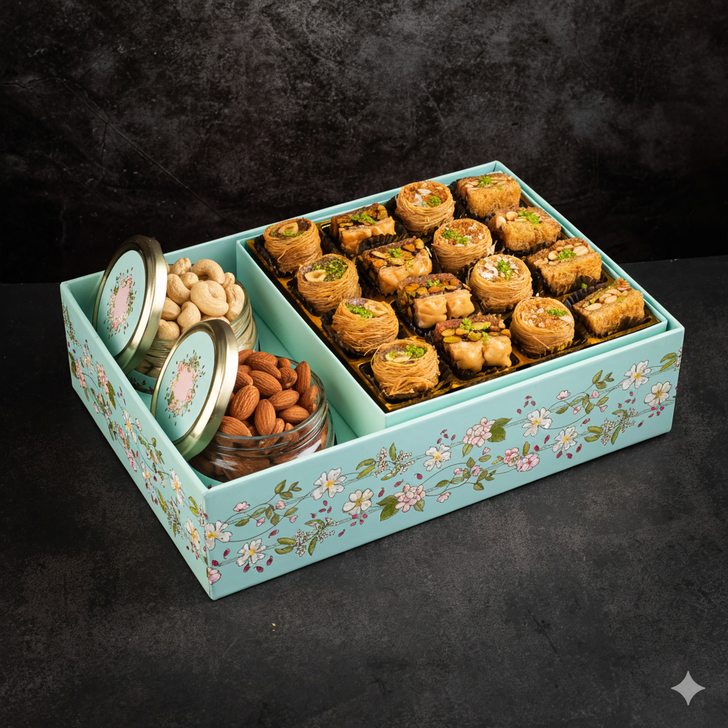 Pushp Assorted Baklava & Dryfruit Hamper Box