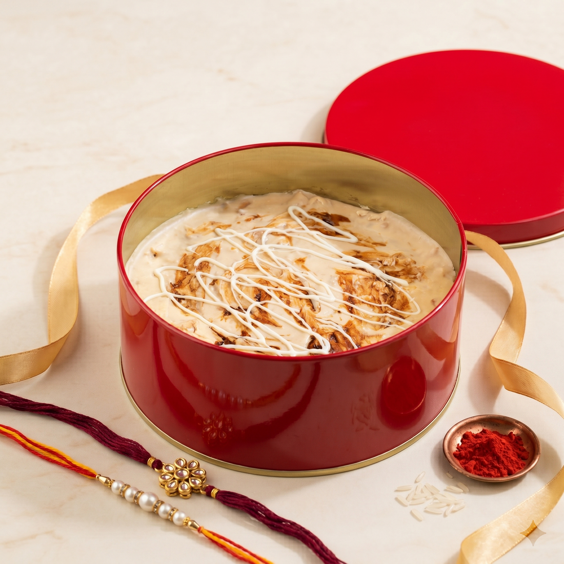 Coffee Hazelnut Kunafa Tin with Rakhi Essentials