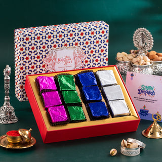 Red Imperial Dry fruit bites Diwali Gift Box