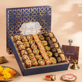 Navy Imperial Festive Diwali Baklava Box