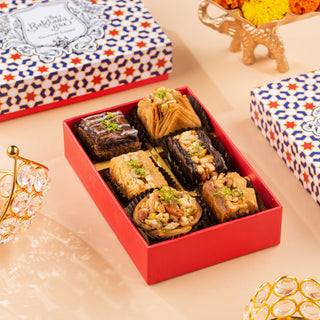 Red Imperial Assorted Baklava Sampler Sweets Box
