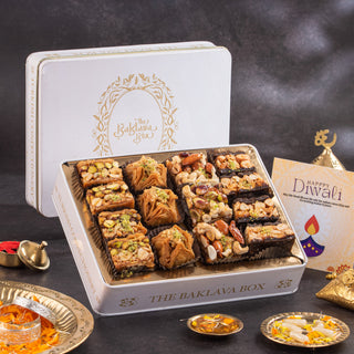 White Tin Baklava Diwali Gift Box