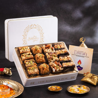 White Tin Baklava Diwali Gift Box