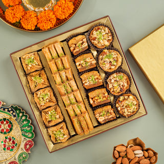 Assorted Baklava, Mixed Dryfruit with Rakhi Essentials- Rakhi Special