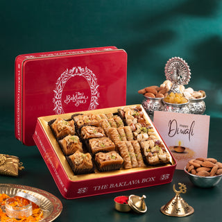 Red Tin Baklava Diwali Gift Box