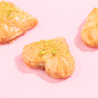 Cashew & Almond White Heart Baklava - Valentine Heart Shaped