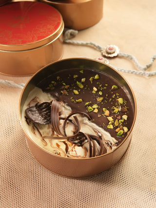 Pistachio & Coffee Overloaded Mix Tin Cake 500g