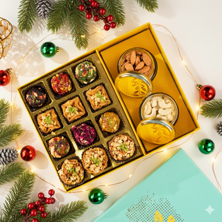 Torquise Assorted Christmas Baklava & Dryfruit Box