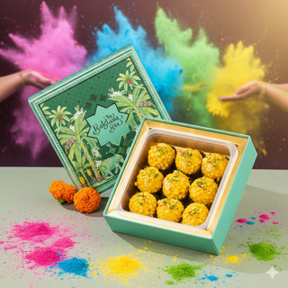 Emerald Kesar Pista Motichur Laddu Box