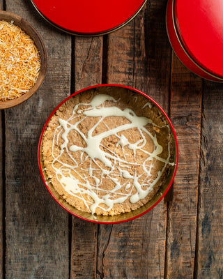 Coffee Kunafa Fudge Tin Cake