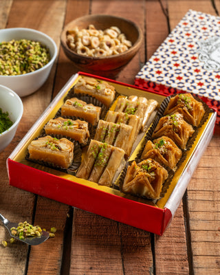 Rakhi Assorted Sweets Box 250g with 2 set of Kundan Rakhi & Rakhi Essentials