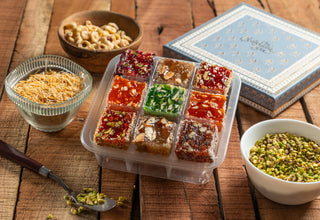 Blue Treasure- Delight Sweets Box with Rakhi Essentials