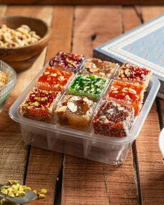 Blue Treasure- Delight Sweets Box with Rakhi Essentials