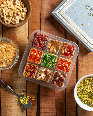 Blue Treasure- Delight Sweets Box with Rakhi Essentials