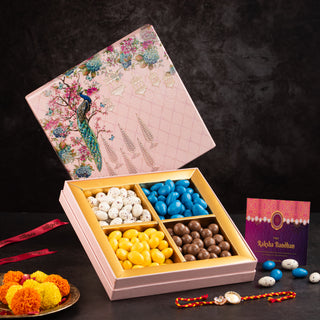 Pink Floral – Assorted Coated Dryfruit Box