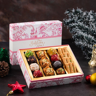 Golden Treat- Assorted Baklava and Indian fashion Sweets-350g