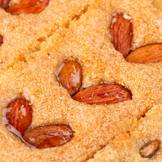 Almond Basbousa (Egyptian Semolina Cake) - THE BAKLAVA BOX