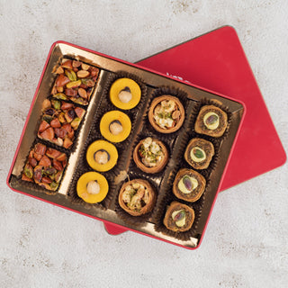 Assorted baklava pista gift box with ribbon (350gms) - THE BAKLAVA BOX