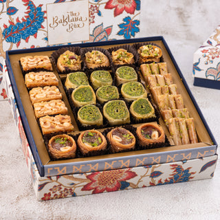 Assorted Baklava with pistachio- 600gms (Regalia gift box) - THE BAKLAVA BOX