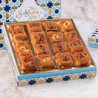 Assorted Basbousa box- 600gms (Egyptian Cake) - THE BAKLAVA BOX