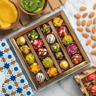 Assorted Indian Fusion Sweets box, real photo