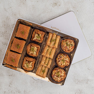 Assorted premium baklava gift box with ribbon (350gms) - THE BAKLAVA BOX