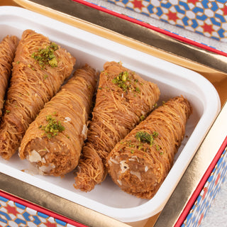 Biscoff Dry Fruit Kunafa Cones - THE BAKLAVA BOX