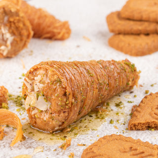 Biscoff Dry Fruit Kunafa Cones - THE BAKLAVA BOX