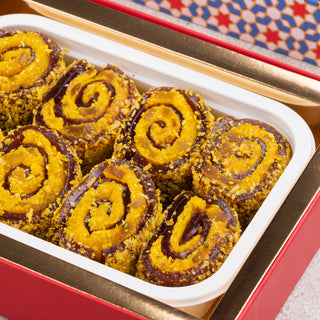 Blueberry Mango Turkish Delight Swiss Roll - THE BAKLAVA BOX