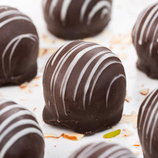 Dark Chocolate Coconut Ladoo - THE BAKLAVA BOX