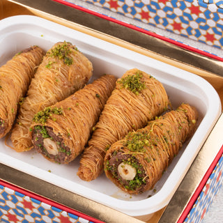 Hazelnut Kunafa Cones - THE BAKLAVA BOX