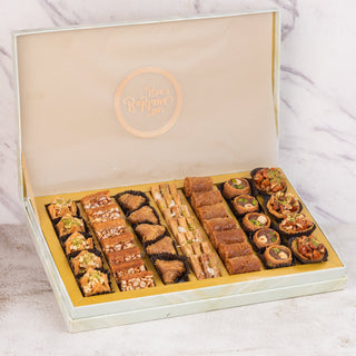 Royal Vega Gift Box with Classic Baklavas and Kunafas 1 Kg - THE BAKLAVA BOX