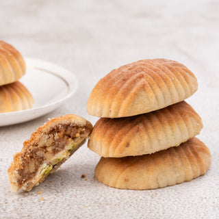 Walnut Maamoul (Arabian Walnut Stuffed Cookies) - THE BAKLAVA BOX