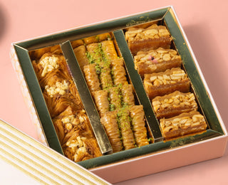 Assorted baklava 250gms gift box- Gulabi gift box - THE BAKLAVA BOX