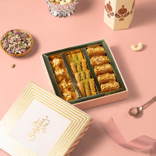 Assorted baklava 250gms gift box- Gulabi gift box - THE BAKLAVA BOX