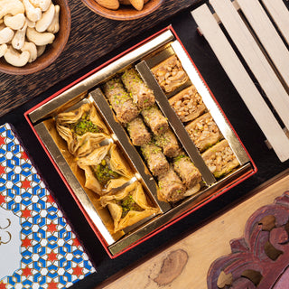 Assorted Baklava Box (250gm) + Assorted Turkish Delight (500gm) - THE BAKLAVA BOX