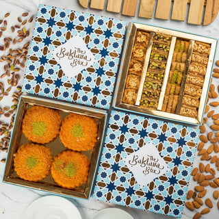 Assorted Baklava Box (500gm) + Assorted Kunafa Box (4 pieces / 500gm) - THE BAKLAVA BOX