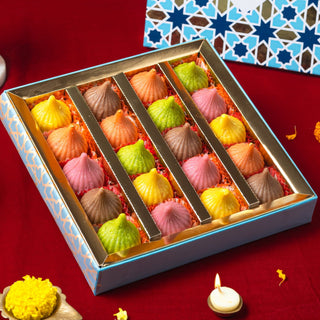 Assorted dry fruits- flavoured modaks (20 pieces) - THE BAKLAVA BOX