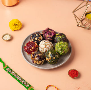 Assorted Indian Fusion Sweets with Rakhi - THE BAKLAVA BOX