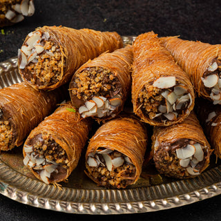 Biscoff Dry Fruit Kunafa Cones - THE BAKLAVA BOX