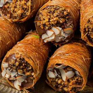 Biscoff Dry Fruit Kunafa Cones - THE BAKLAVA BOX