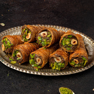 Hazelnut Kunafa Cones - THE BAKLAVA BOX