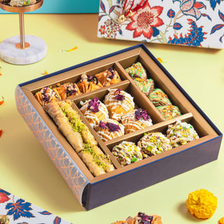 Holi flavoured assorted baklava- Regalia gift box (580gms)- Holi special sweets - THE BAKLAVA BOX