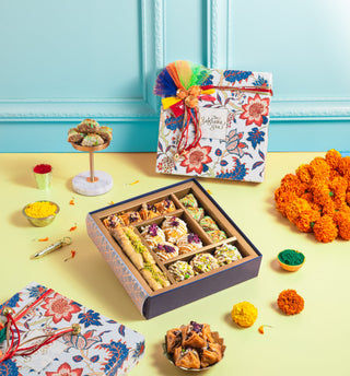 Holi flavoured assorted baklava- Regalia gift box (580gms)- Holi special sweets - THE BAKLAVA BOX