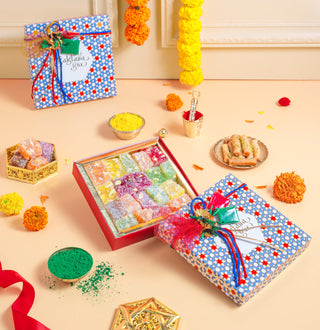 Holi Turkish delight gift box- Assorted Turkish delight 500gms gift box - Holi special sweets - THE BAKLAVA BOX