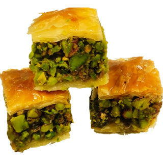 Sugar Free Pistachio Square Baklava (520 gms) - THE BAKLAVA BOX