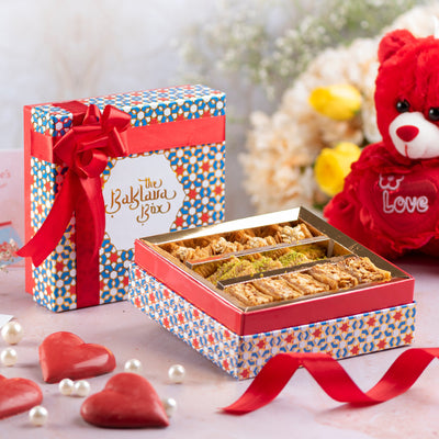 Valentine's Day gift box- Assorted Baklava Box (250gm) With Card - THE BAKLAVA BOX