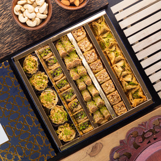 Valentine’s Day Gift Box : Combo of Assorted Chocolate and Brownie & Assorted Baklava Box (750gm) With Card - THE BAKLAVA BOX